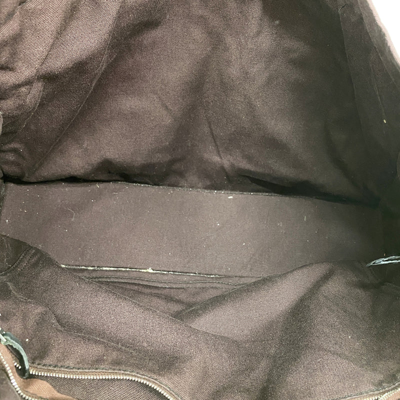 【6ia0242】エルメス トートバッグ フールトゥMM キャンバス ボルドー ブラック シルバー金具【中古】メンズ レディース ユニセックス