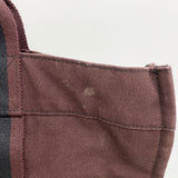 【6ia0242】エルメス トートバッグ フールトゥMM キャンバス ボルドー ブラック シルバー金具【中古】メンズ レディース ユニセックス