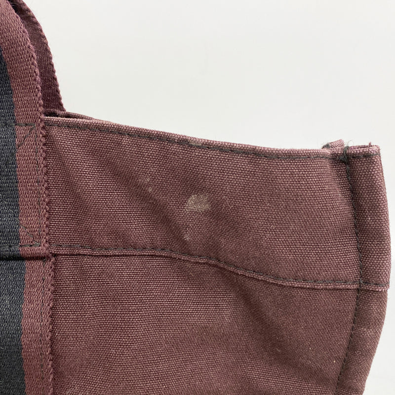 【6ia0242】エルメス トートバッグ フールトゥMM キャンバス ボルドー ブラック シルバー金具【中古】メンズ レディース ユニセックス