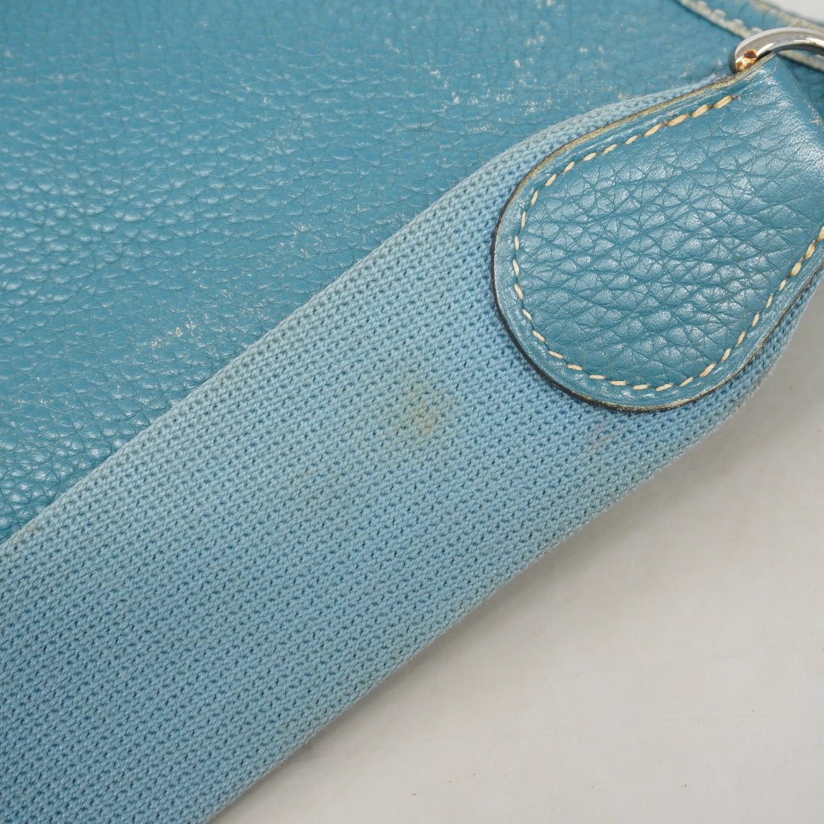 【6ia0249】エルメス ショルダーバッグ エヴリン1PM トリヨンクレマンス ブルージーン シルバー金具 □K刻印【中古】レディース