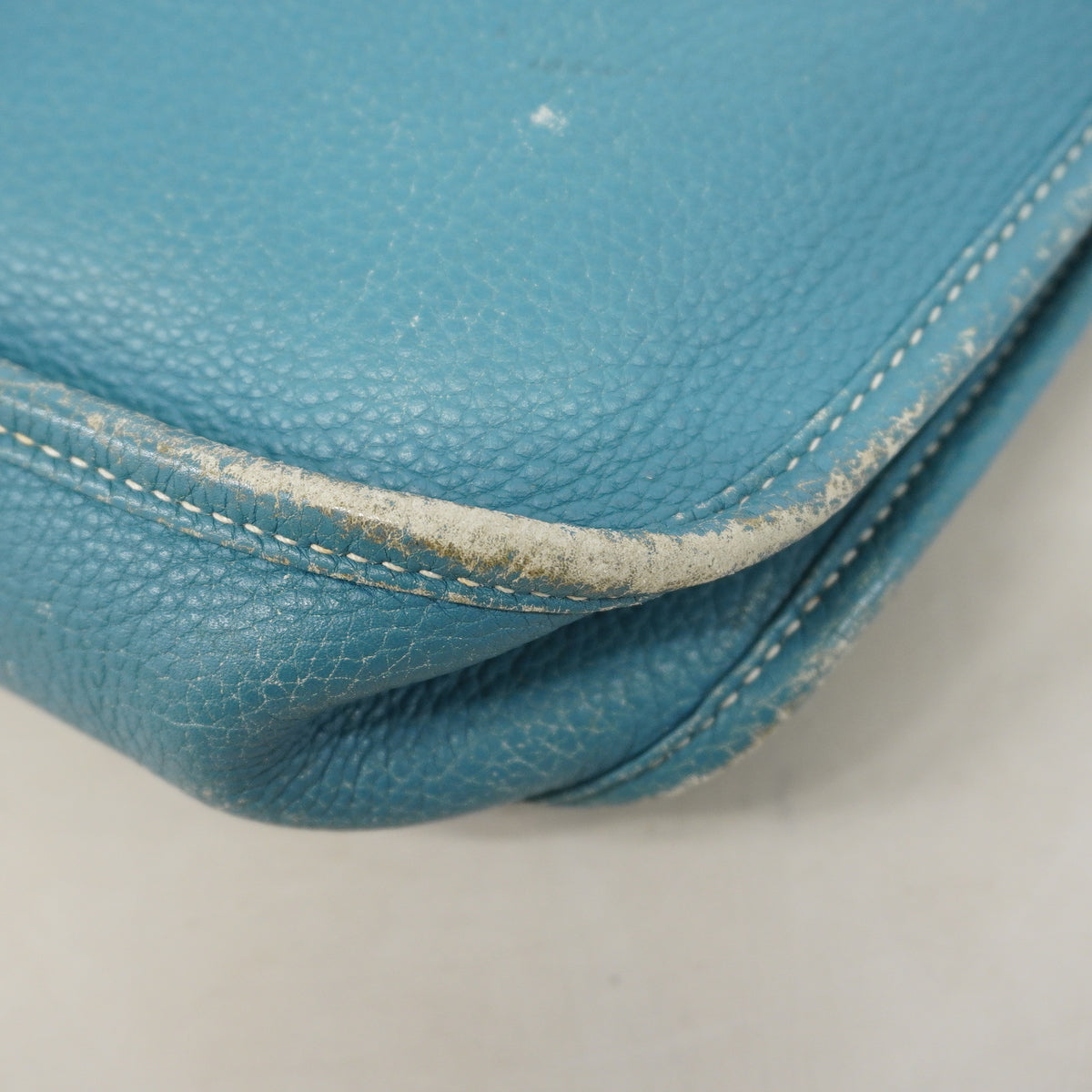 【6ia0249】エルメス ショルダーバッグ エヴリン1PM トリヨンクレマンス ブルージーン シルバー金具 □K刻印【中古】レディース