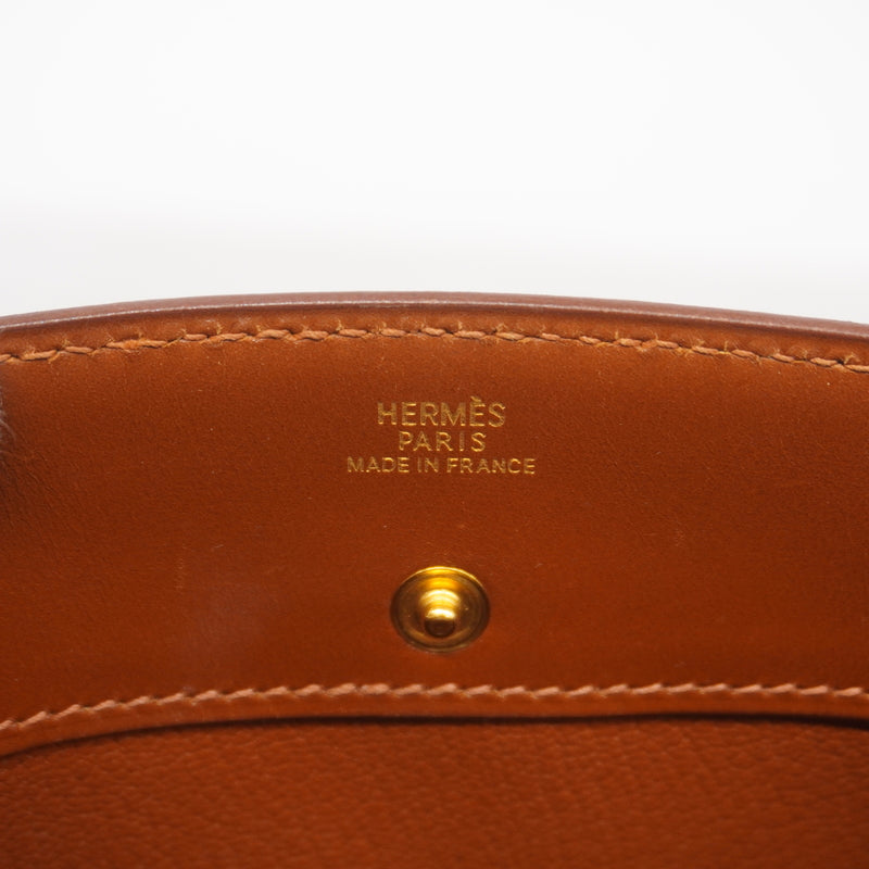 【6ia0250】エルメス ハンドバッグ ホワイトバスTPM ボックスカーフ ノアゼット ゴールド金具 □G刻印【中古】レディース