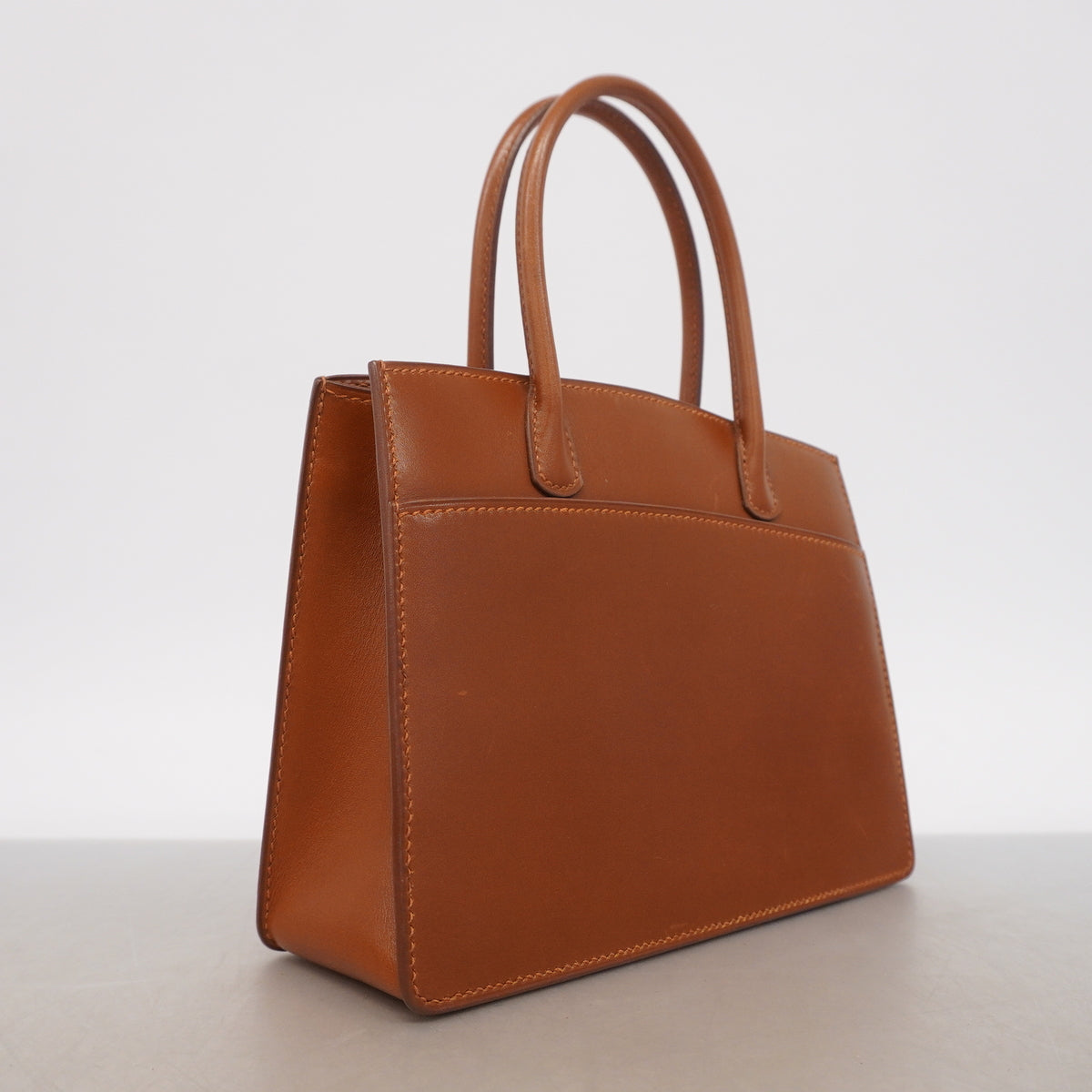 【6ia0250】エルメス ハンドバッグ ホワイトバスTPM ボックスカーフ ノアゼット ゴールド金具 □G刻印【中古】レディース