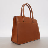 【6ia0250】エルメス ハンドバッグ ホワイトバスTPM ボックスカーフ ノアゼット ゴールド金具 □G刻印【中古】レディース