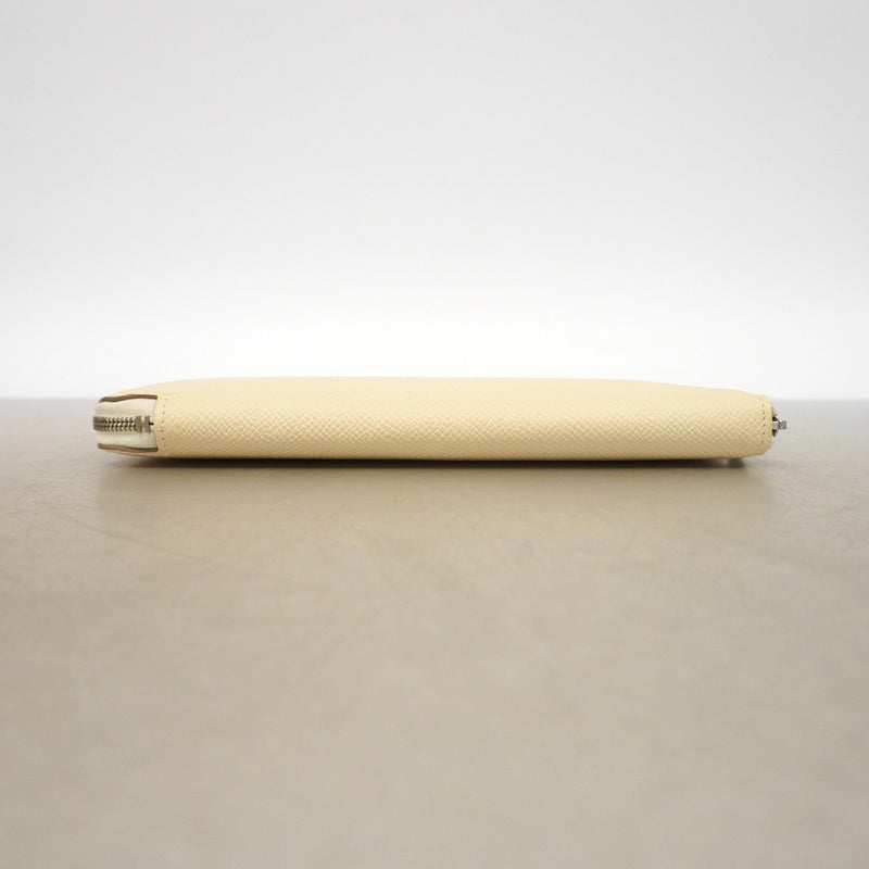 【6ia0251】エルメス 長財布 アザップロングシルクイン ヴォーエプソン クレ シルバー金具 D刻印【中古】メンズ レディース ユニセックス