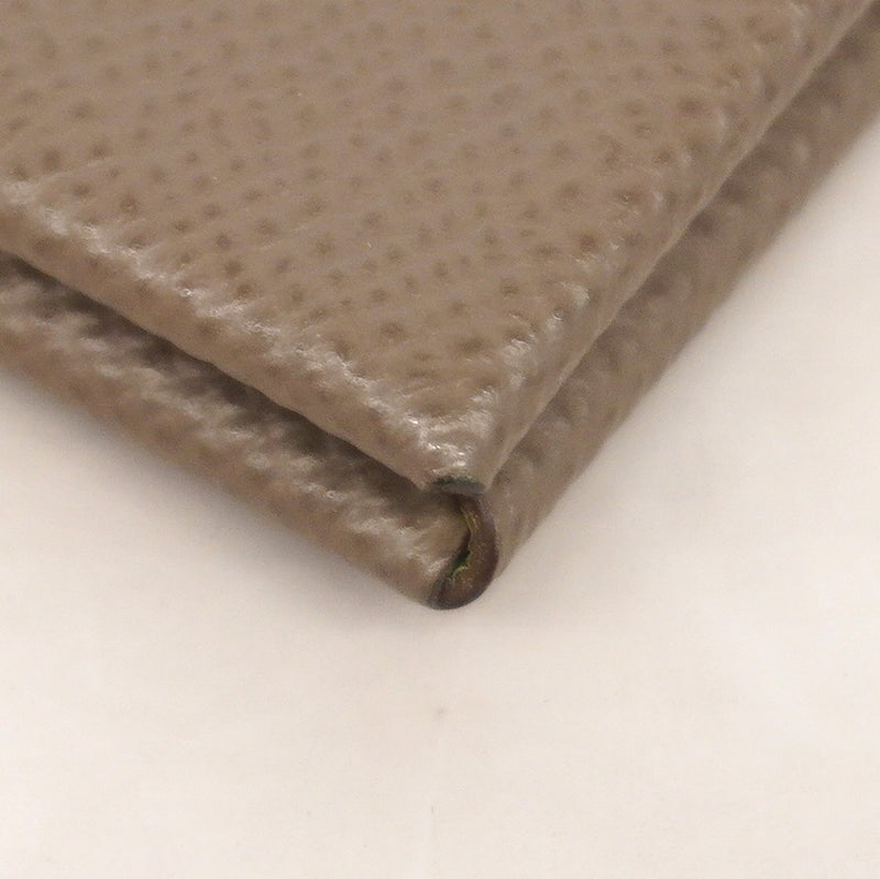 【6ia0252】エルメス カードケース カルヴィヴェルソ ヴォーエプソン エタン/ヴェールクリケット シルバー金具 Y刻印【中古】メンズ レディース ユニセックス