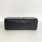 【6ia0263】シャネル ショルダーバッグ マトラッセ チェーンショルダー ラムスキン ブラック ゴールド金具【中古】レディース