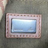 【6ia0264】フェンディ ハンドバッグ ズッキーノ ナイロンキャンバス ピンク ベージュ シルバー金具【中古】レディース