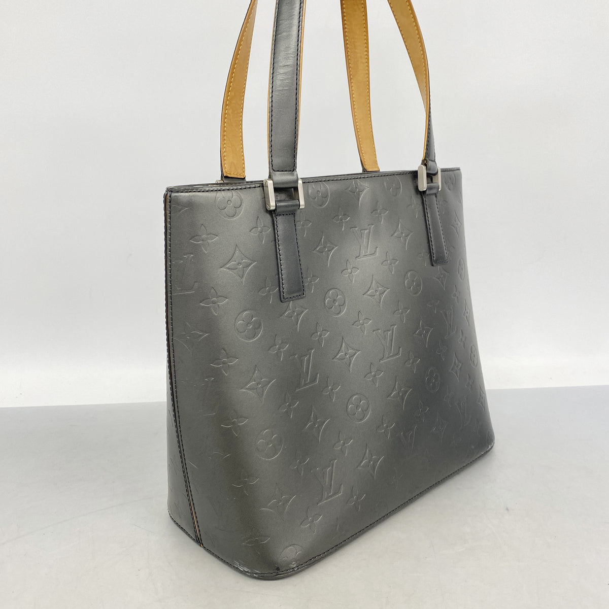 【6ia0269】ルイヴィトン トートバッグ モノグラム・マット ストックトン M55112 ノワール【中古】レディース