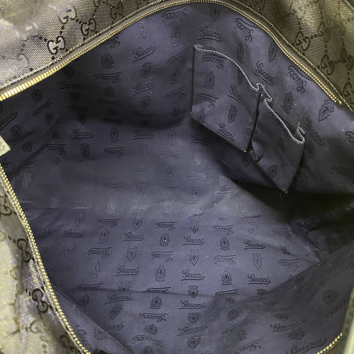 【6ia0284】グッチ トートバッグ GGインプリメ 211120 PVC パープル シルバー金具【中古】レディース