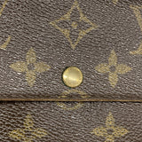 【6ia0291】ルイヴィトン 長財布 モノグラム ポシェットポルトモネクレディ M61725 ブラウン【中古】レディース