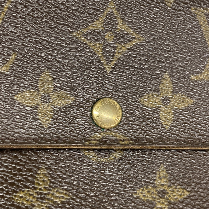 【6ia0291】ルイヴィトン 長財布 モノグラム ポシェットポルトモネクレディ M61725 ブラウン【中古】レディース