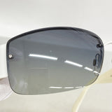 【6ia0293】シャネル サングラス 4117-B プラスチック ホワイト シルバー金具【中古】レディース