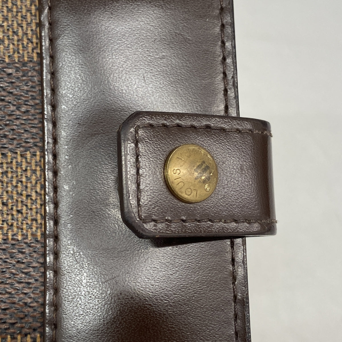 【6ia0294】ルイヴィトン 財布 ダミエ コンパクトジップ N61668 エベヌ【中古】レディース