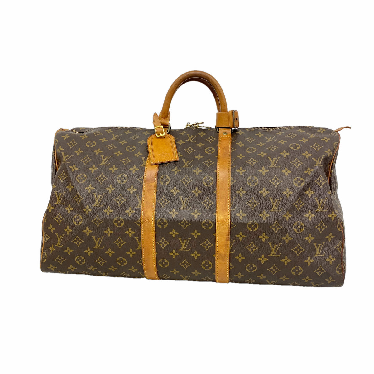 【6ia0299】ルイヴィトン ボストンバッグ モノグラム キーポル55 M41424 ブラウン【中古】メンズ レディース ユニセックス