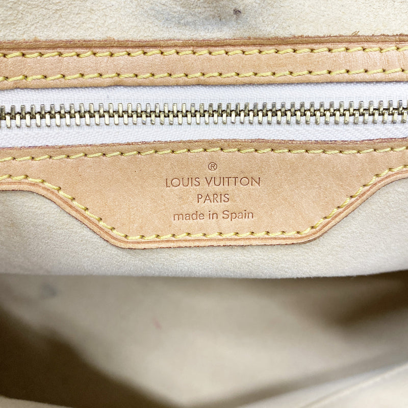 【6ia0305】ルイヴィトン トートバッグ ダミエ・アズール ハムステッドMM N51206 ホワイト【中古】レディース