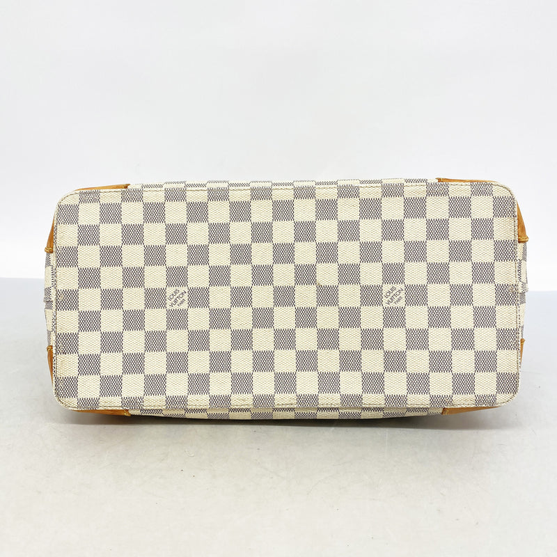 【6ia0305】ルイヴィトン トートバッグ ダミエ・アズール ハムステッドMM N51206 ホワイト【中古】レディース