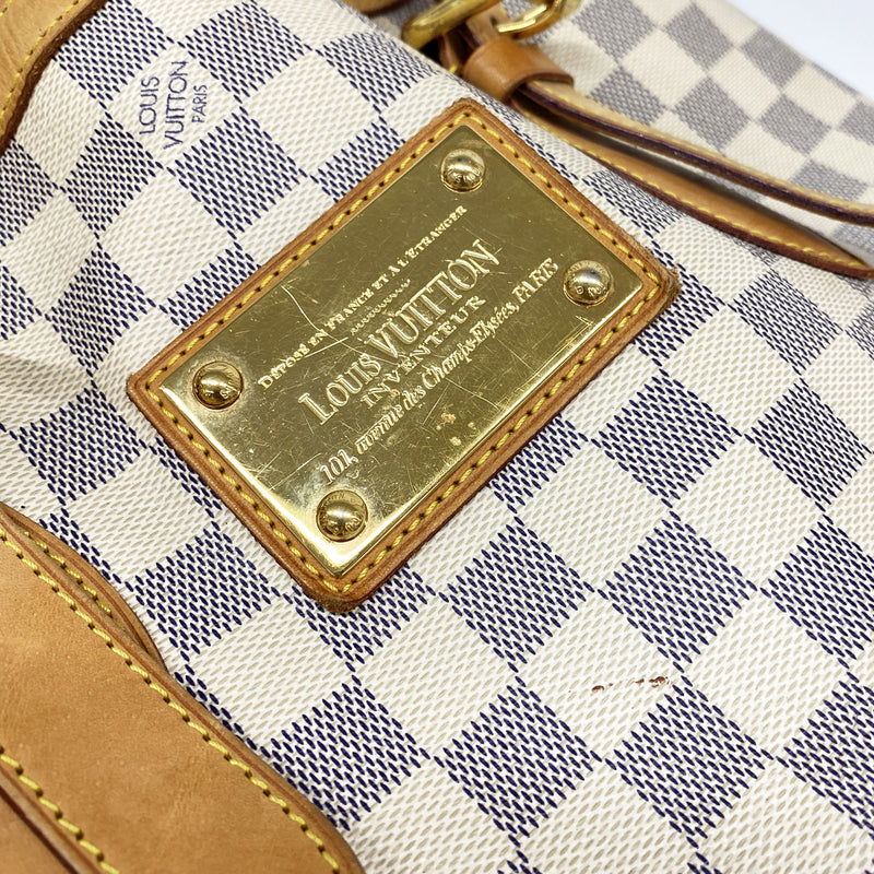 【6ia0305】ルイヴィトン トートバッグ ダミエ・アズール ハムステッドMM N51206 ホワイト【中古】レディース