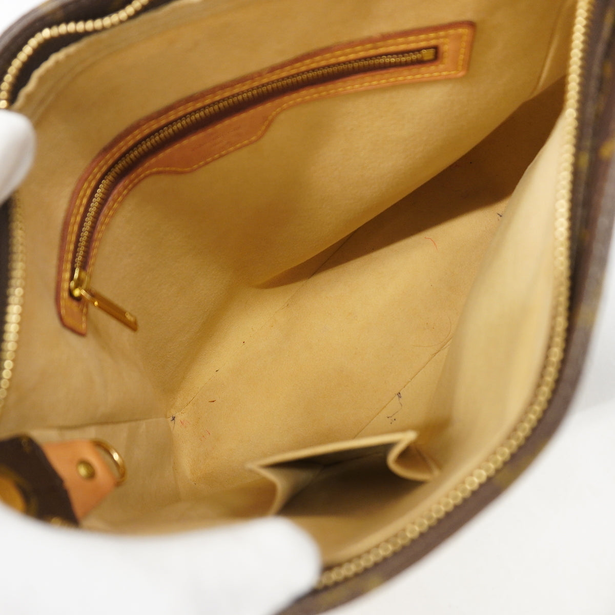 【6ia0315-h】ルイヴィトン ショルダーバッグ モノグラム ルーピングGM M51145 ブラウン【中古】レディース