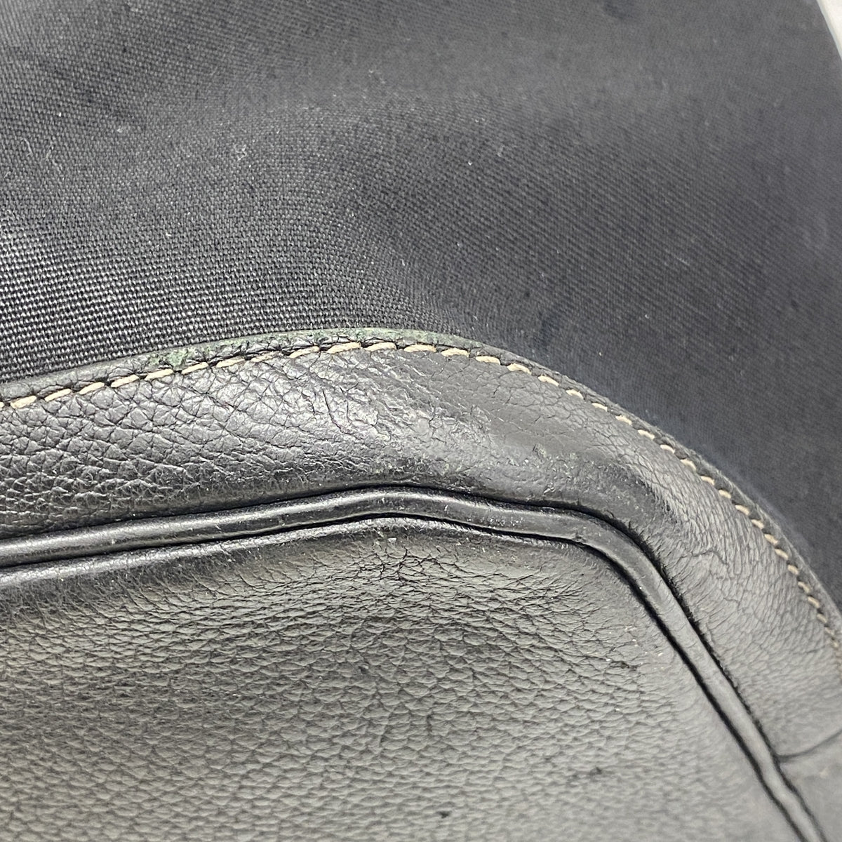 【6ia0331】エルメス トートバッグ ガーデンパーティGM トワルオフィシエ ブラック シルバー金具 □H刻印【中古】メンズ レディース ユニセックス