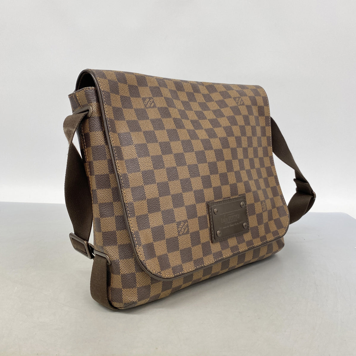 【6ia0334】ルイヴィトン ショルダーバッグ ダミエ ブルックリンMM N51211 エベヌ【中古】メンズ レディース ユニセックス