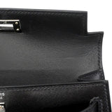 【6ia0353-e-g】エルメス ハンドバッグ ミニケリー2 ボックスカーフ ブラック シルバー金具 U刻印 2wayバッグ【中古】レディース