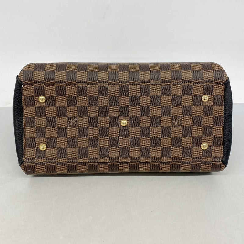 【6ia0357】ルイヴィトン ハンドバッグ ダミエ ノルマンディー N41487 エベヌ【中古】レディース