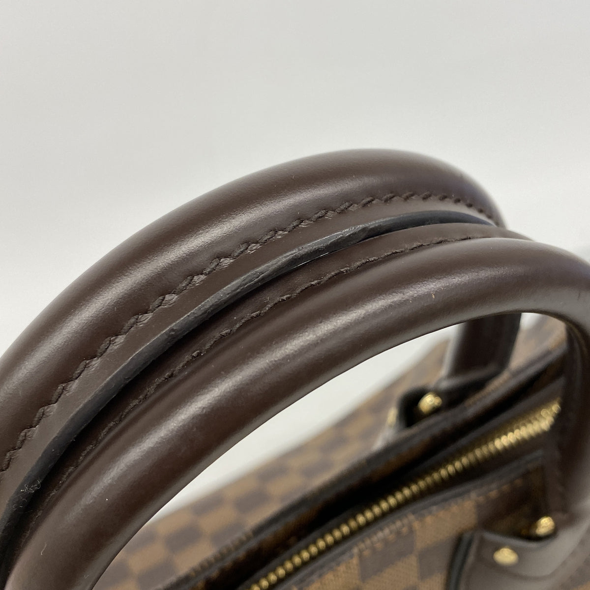 【6ia0357】ルイヴィトン ハンドバッグ ダミエ ノルマンディー N41487 エベヌ【中古】レディース