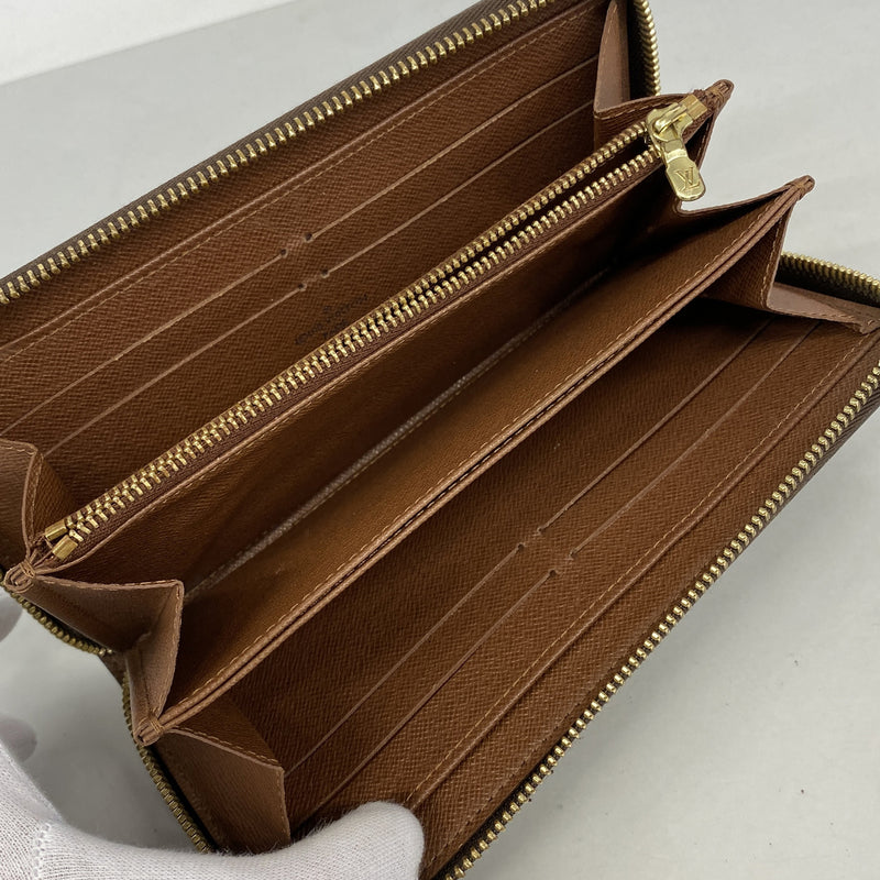 【6ia0367】ルイヴィトン 長財布 モノグラム ジッピーウォレット M60017 ブラウン【中古】メンズ レディース ユニセックス