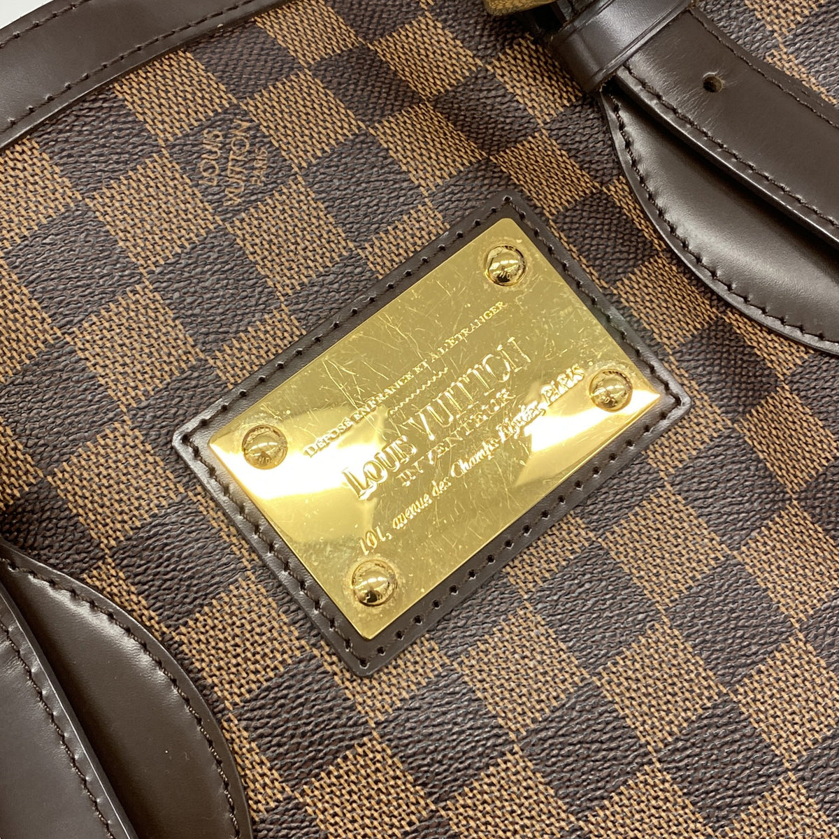 【6ia0370】ルイヴィトン トートバッグ ダミエ ハムステッドMM N51204 エベヌ【中古】レディース