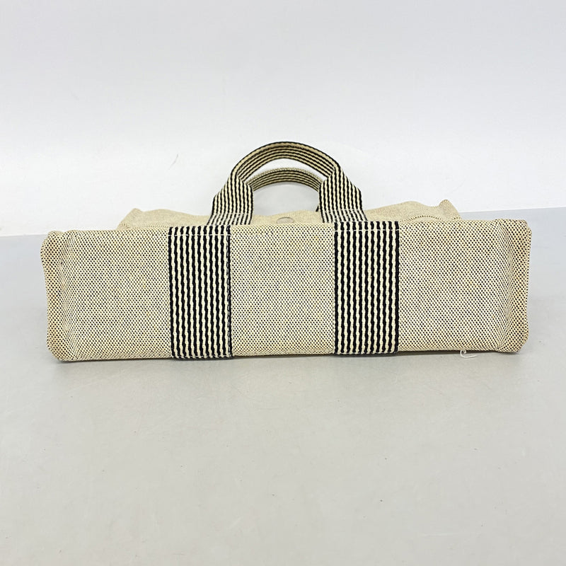 【6ia0373】エルメス トートバッグ ニューフールトゥPM トワルアッシュ ブラック シルバー金具【中古】レディース