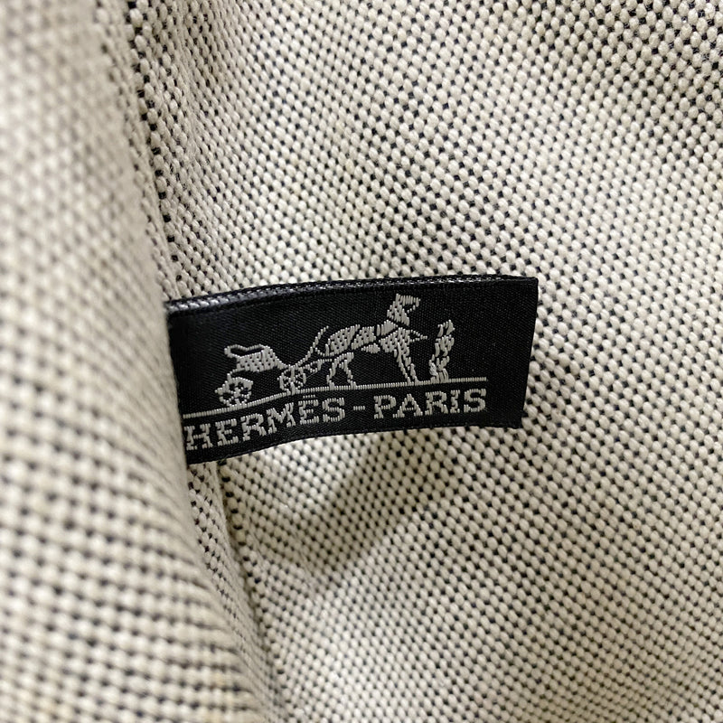 【6ia0373】エルメス トートバッグ ニューフールトゥPM トワルアッシュ ブラック シルバー金具【中古】レディース