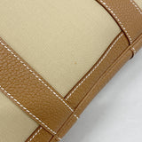 【6ia0385】エルメス トートバッグ ガーデンパーティTPM トワルオフィシエ ゴールド トレンチ シルバー金具 B刻印【中古】レディース