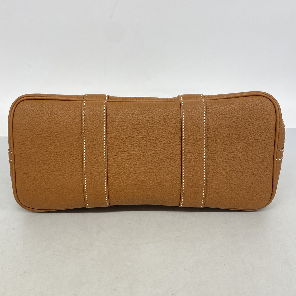 【6ia0385】エルメス トートバッグ ガーデンパーティTPM トワルオフィシエ ゴールド トレンチ シルバー金具 B刻印【中古】レディース