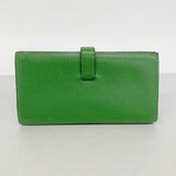 【6ia0386】エルメス 長財布 ベアンスフレ ヴォーエプソン バンブー シルバー金具 □N刻印【中古】メンズ レディース ユニセックス