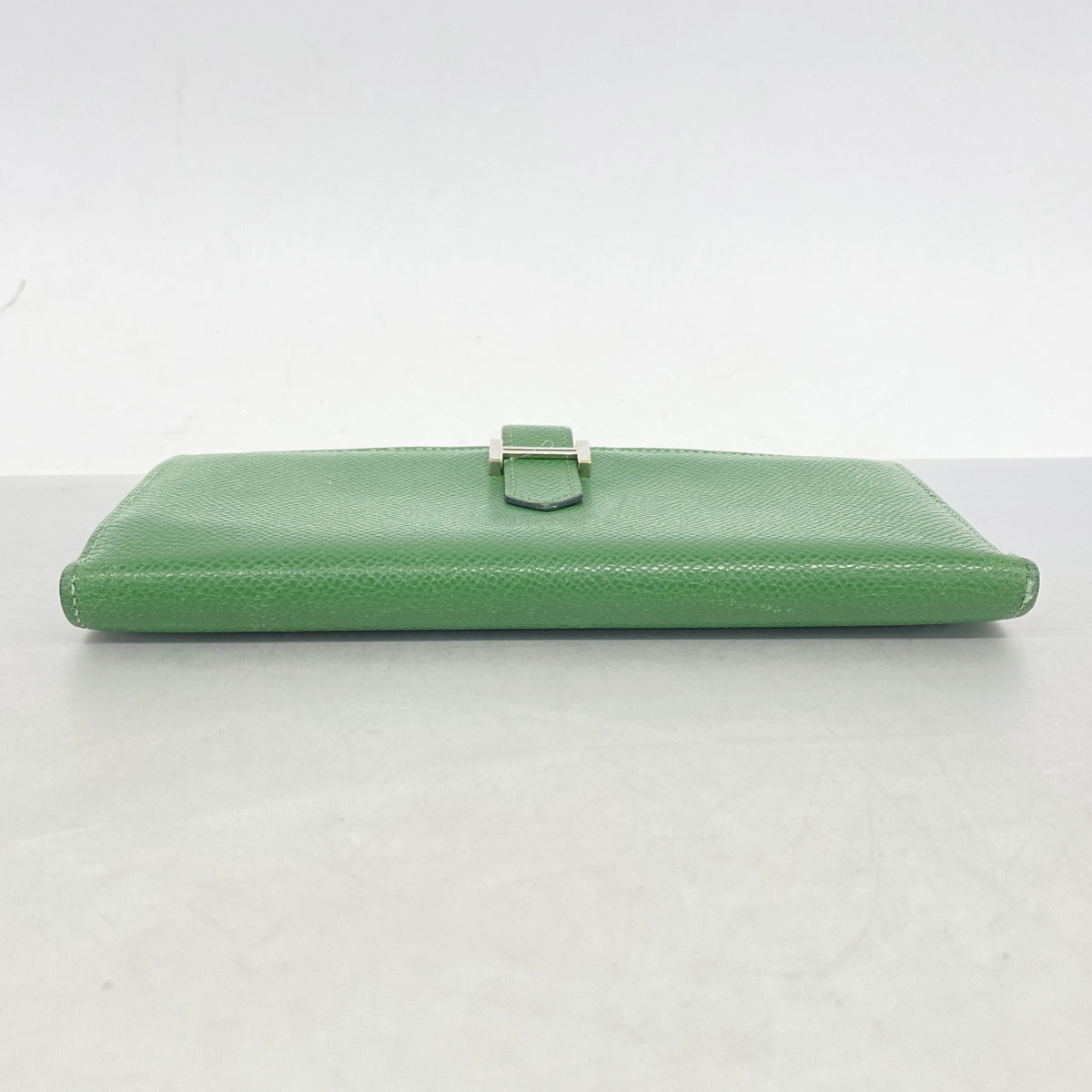 【6ia0386】エルメス 長財布 ベアンスフレ ヴォーエプソン バンブー シルバー金具 □N刻印【中古】メンズ レディース ユニセックス