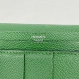 【6ia0386】エルメス 長財布 ベアンスフレ ヴォーエプソン バンブー シルバー金具 □N刻印【中古】メンズ レディース ユニセックス