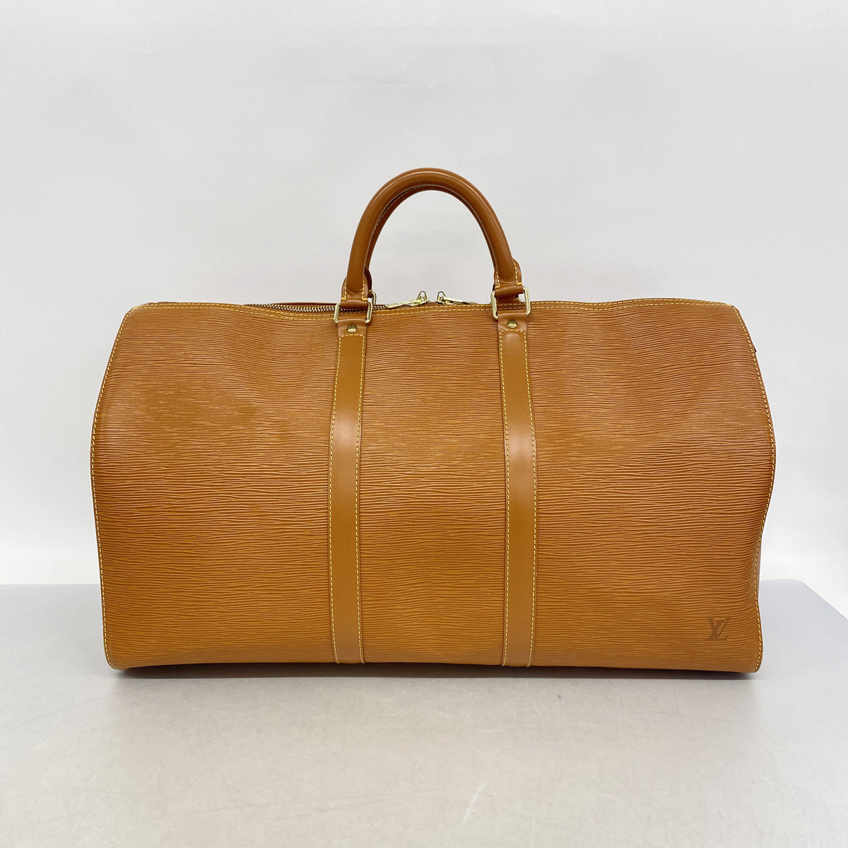 【6ia0387】ルイヴィトン ボストンバッグ エピ キーポル50 M42968 ジパングゴールド【中古】メンズ レディース ユニセックス