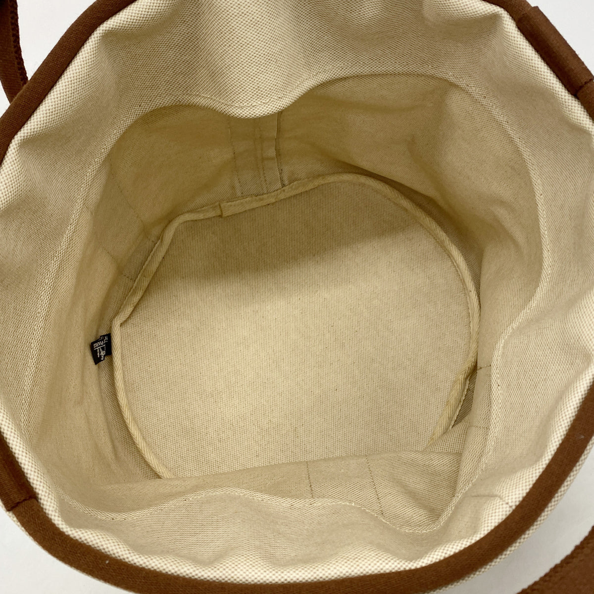 【6ia0389】エルメス トートバッグ サックアビシェット トワルアッシュ ブラウン シルバー金具【中古】レディース