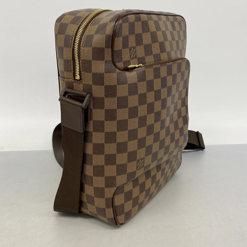 【6ia0407】ルイヴィトン ショルダーバッグ ダミエ オラフMM N41441 エベヌ【中古】レディース