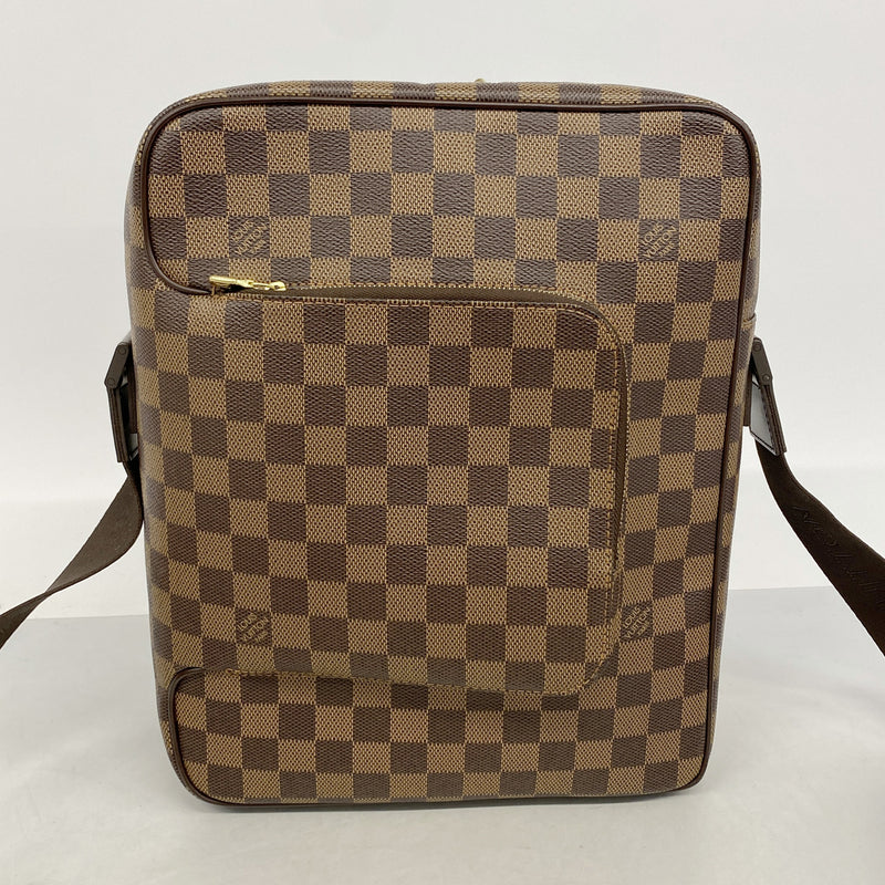 【6ia0407】ルイヴィトン ショルダーバッグ ダミエ オラフMM N41441 エベヌ【中古】レディース
