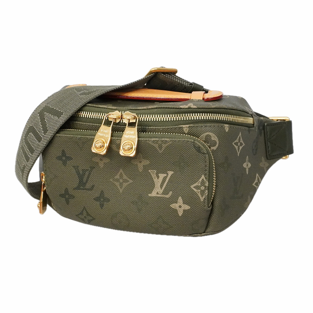 【6ia0424】ルイヴィトン ウエストバッグ モノグラム・サープラス ラッシュバムバッグ M26933 カーキ【中古】メンズ