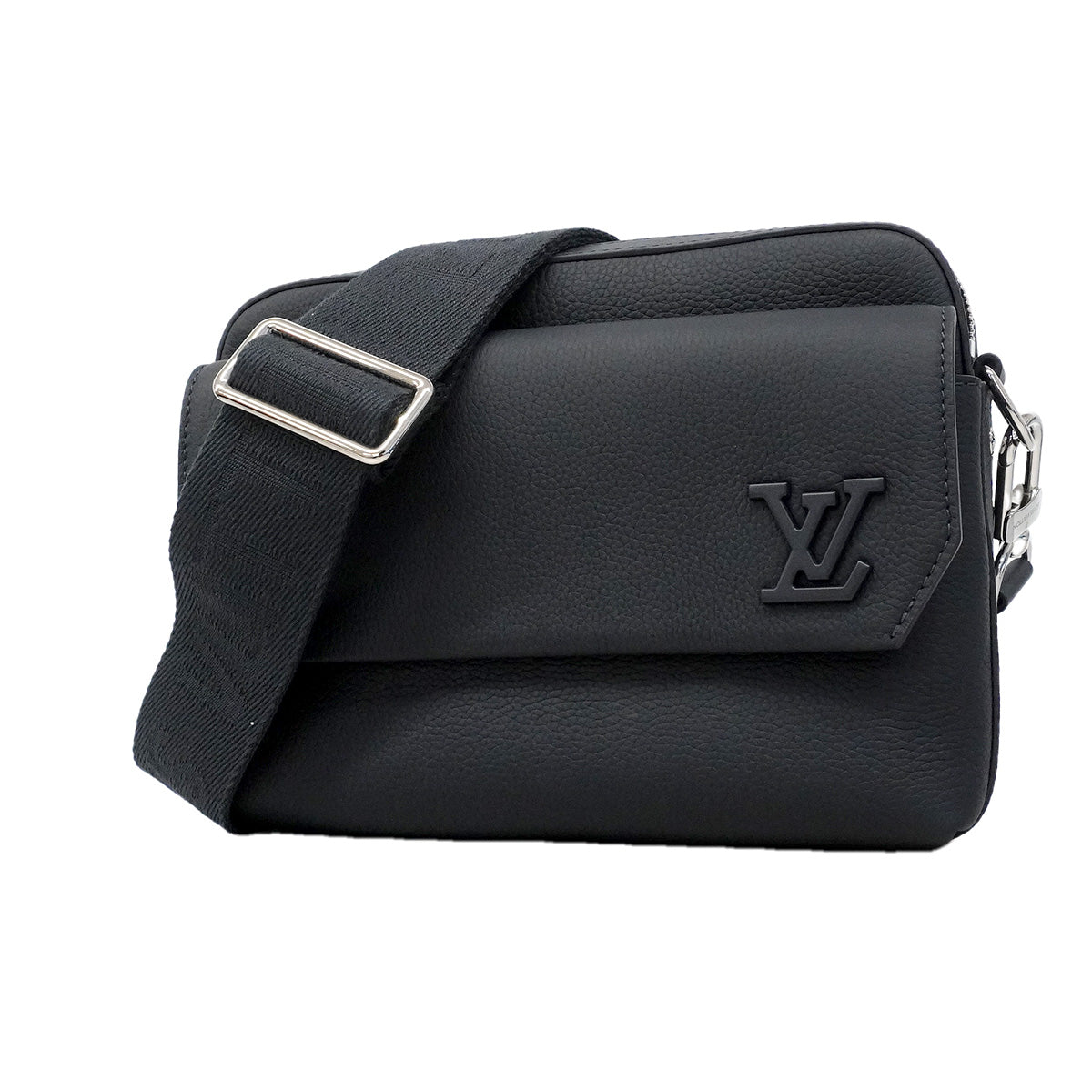 【6ia0425】ルイヴィトン ショルダーバッグ LVアエログラム ファストラインメッセンジャー M22611 ネイビー【中古】メンズ