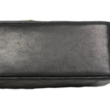 【6ia0426】シャネル ショルダーバッグ ダイアナ チェーンショルダー ラムスキン ブラック ゴールド金具【中古】レディース