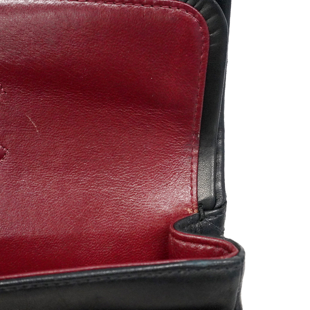 【6ia0427】シャネル ショルダーバッグ マトラッセ Wフラップ Wチェーン ラムスキン ブラック ゴールド金具【中古】レディース