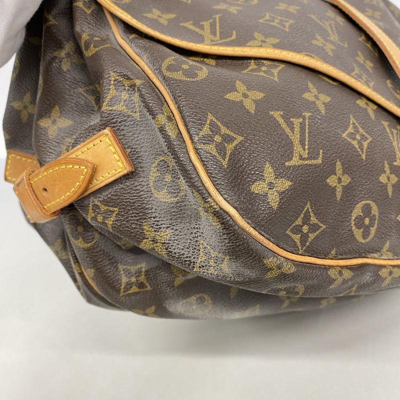 【6ia0431】ルイヴィトン ショルダーバッグ モノグラム ソミュール35 M42254 ブラウン【中古】レディース