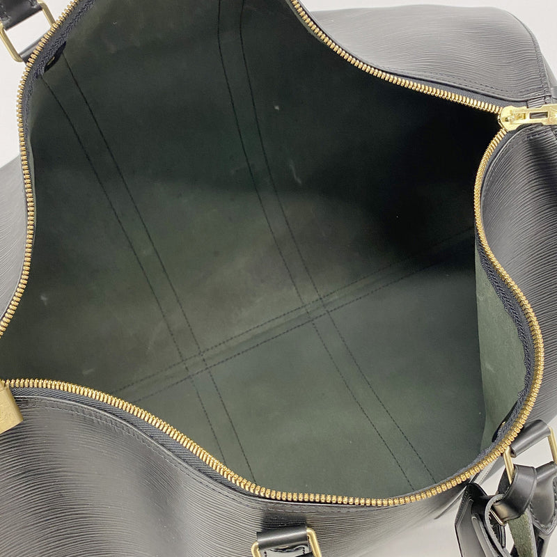 【6ia0438】ルイヴィトン ボストンバッグ エピ キーポル55 M59142 ノワール【中古】メンズ レディース ユニセックス