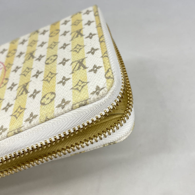 【6ia0445】ルイヴィトン 長財布 LVスタンプ ジッピーウォレット M28463 バナナ【中古】レディース