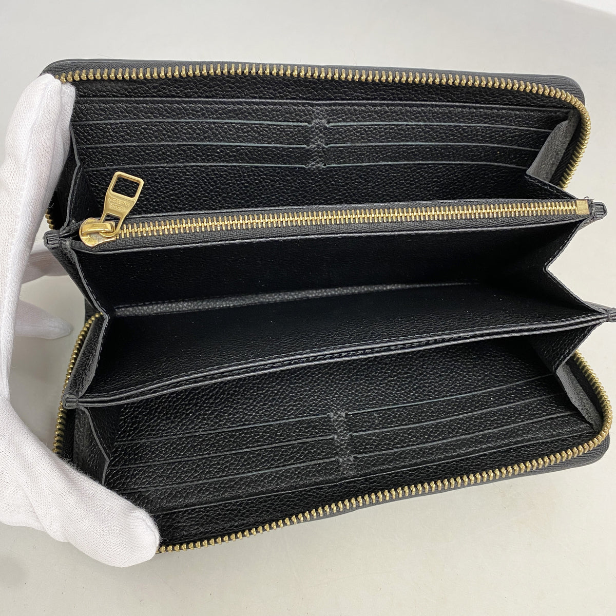 【6ia0453】ルイヴィトン 長財布 モノグラム・アンプラント ジッピーウォレット M61864 ノワール【中古】レディース