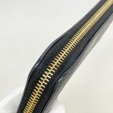 【6ia0454】ルイヴィトン 長財布 モノグラム・アンプラント バイカラー ポルトフォイユクレマンス M82338 ブラック ベージュ【中古】レディース